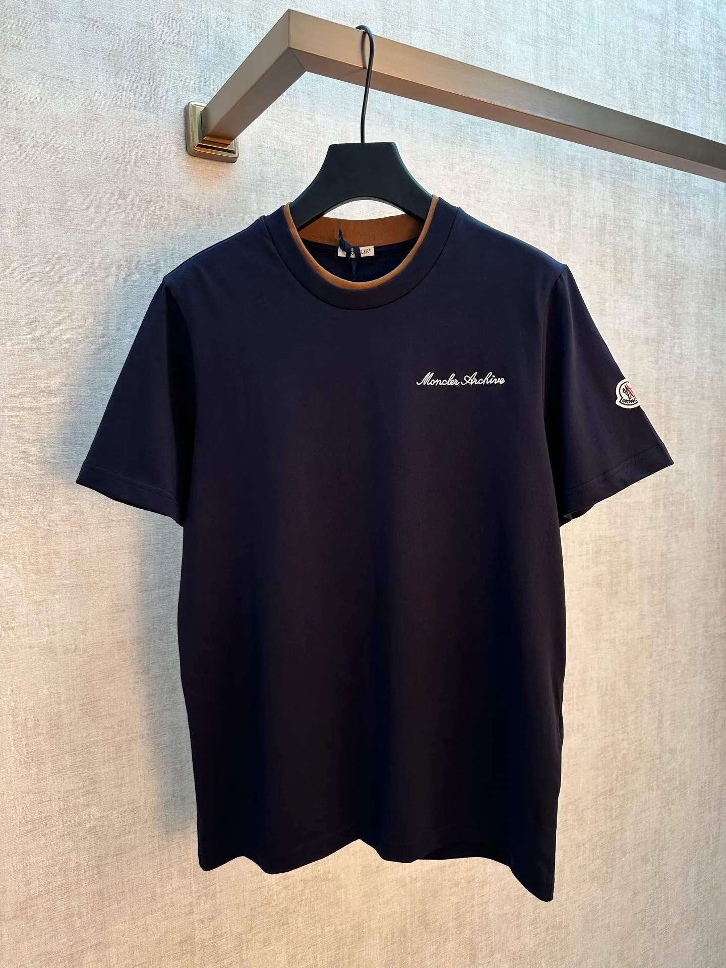 Moncler SS 26 Embroidered Logo Cotton T-Shirt Size:M-XL